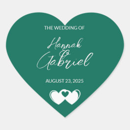 Emerald Green Wedding Stickers