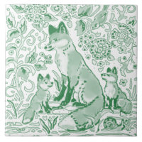 Emerald Green White Woodland Niedlich Fox faszinie