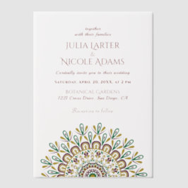 Emerald Green Wild Amazon Forest Mandala Wedding