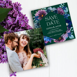 Emerald Green Winter Dark Moody Blumenhochzeit Save The Date