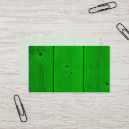 Emerald Green Wood Fence Print Visitenkarte