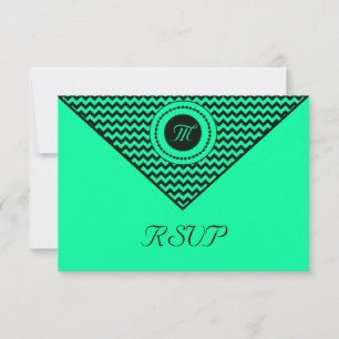 Emerald Green Zickzack UAWG RSVP Karte