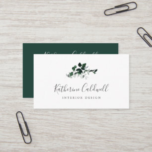Emerald Greenery Business Card Visitenkarte