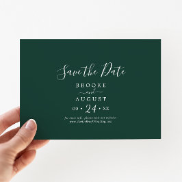 Emerald Greenery Coordinate Horizontal Save The Date