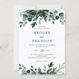 Emerald Greenery Eucalyptus Botanical Wedding Invi Einladung