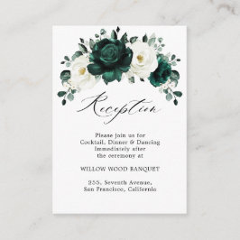Emerald Greenery Eucalyptus White Floral Wedding Begleitkarte