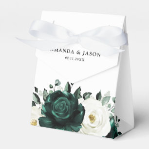 Emerald Greenery Eucalyptus White Floral Wedding Geschenkschachtel