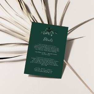 Emerald Greenery Grüne Hochzeiten Begleitkarte