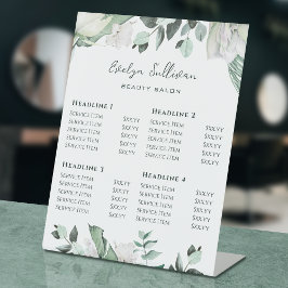 Emerald Greenery Price List Pedestal Sign Sockelschild