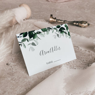 Emerald Greenery Printable Wedding Platzkarten