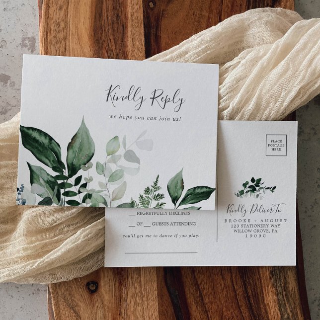 Emerald Greenery Song Request UAWG Postcard Einladungspostkarte (Von Creator hochgeladen)