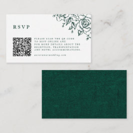 Emerald Greenery Vintag Botanical Wedding Website Begleitkarte