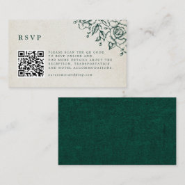 Emerald Greenery Vintag Botanical Wedding Website Begleitkarte