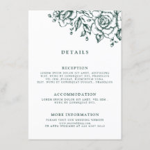 Emerald Greenery Vintage botanische Hochzeiten Det