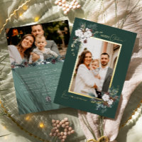 Emerald Greenery Vintage Weihnachten Zwei Fotos