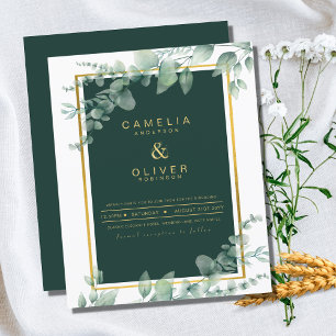 Emerald Greenery Wedding Botanical Nature lädt ein
