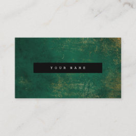 Emerald Grungy Distressed Gold Marble Vip Visitenkarte