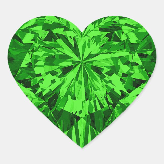 Emerald Heart Herz-Aufkleber (Vorderseite)