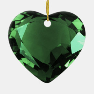 Emerald Heart Keramik Ornament