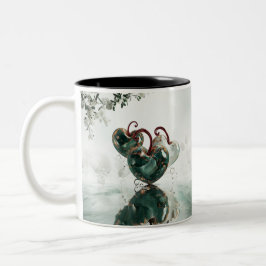 Emerald Heart Reflections Zweifarbige Tasse