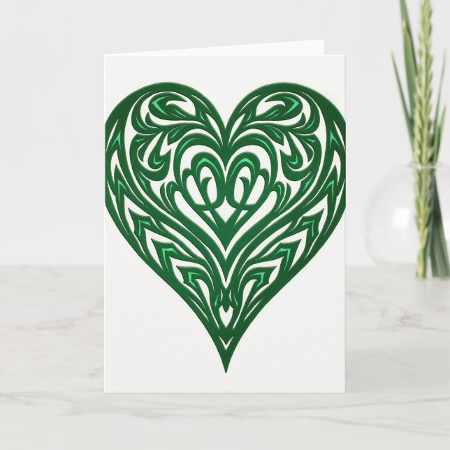 Emerald Herz Kunstkarte Karte (Vorderseite)