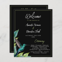 Emerald Hummingbird Tropical Blätter Wedding