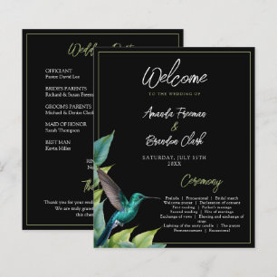 Emerald Hummingbird Tropical Blätter Wedding