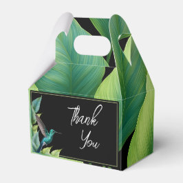 Emerald Hummingbird Tropical Blätter Wedding Geschenkschachtel