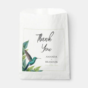 Emerald Hummingbird Tropical Blätter Wedding Geschenktütchen