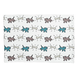 Emerald Hund und Bone Graffiti Style Pillowcase Kissenbezug