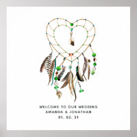 Emerald Indian Tribal Boho Wedding Welcome
