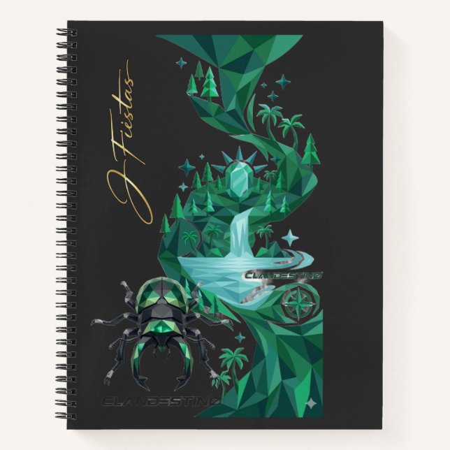 “Emerald Island Beetle – Nature Art  Notizbuch (Vorderseite)