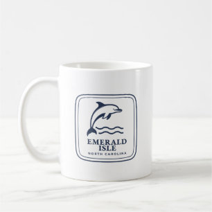 Emerald Isle North Carolina Delphin Küstenstrand Kaffeetasse