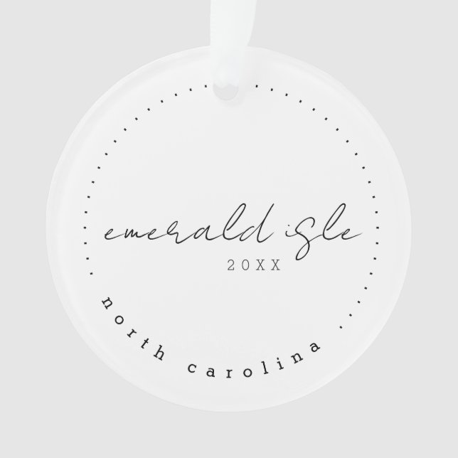 Emerald Isle North Carolina NC Reisen USA Simple Ornament (Vorderseite)