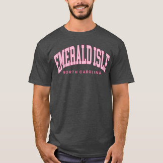 Emerald Isle North Carolina Retro Preppyhrowback P T-Shirt