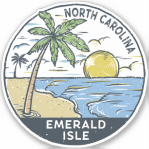 Emerald Isle North Carolina Vintag Aufkleber
