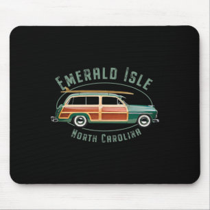 Emerald Isle North Carolina Vintage Surfen Mousepad