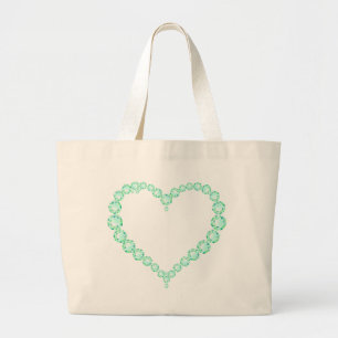 Emerald Jewel Heart Jumbo Stoffbeutel