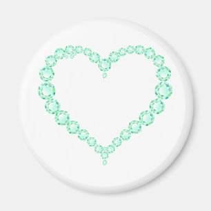 Emerald Jewel Heart Magnet