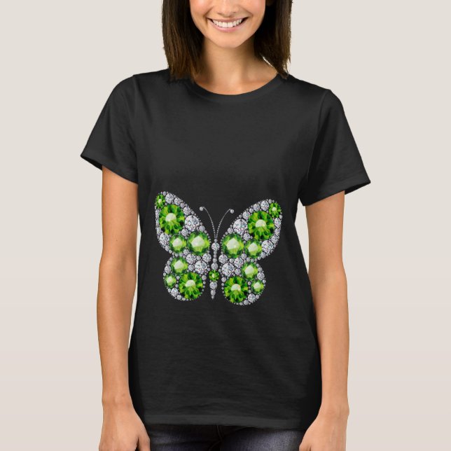 Emerald Jewels Kristall Butterfly Women's Top (Vorderseite)