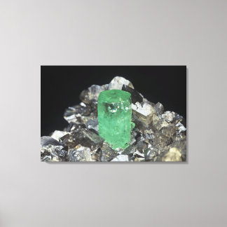 Emerald Kristall in Calcite, Kolumbien, Südamerika Leinwanddruck