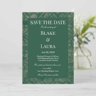 Emerald Lake Batik Einfach individuell Save The Date