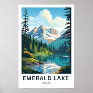 Emerald Lake Canada Travel Print Poster