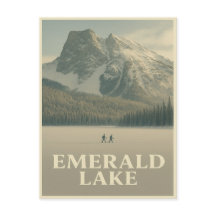 Emerald Lake Postcard - Winter Canadian Rockies