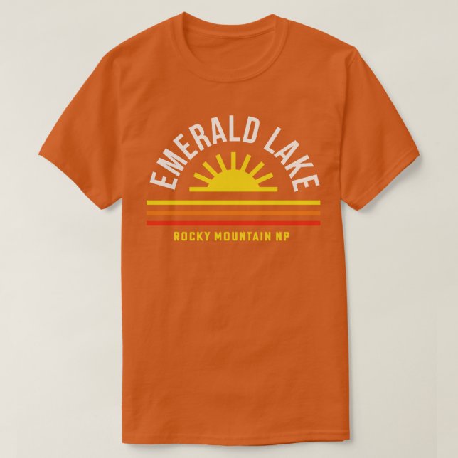 Emerald Lake Rocky Mountain Nationalpark Souvenir T-Shirt (Design vorne)