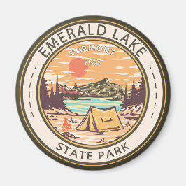 Emerald Lake Staat Park Vermont Abzeichen Magnet