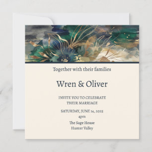 Emerald-Landschaft-Hochzeit Einladung