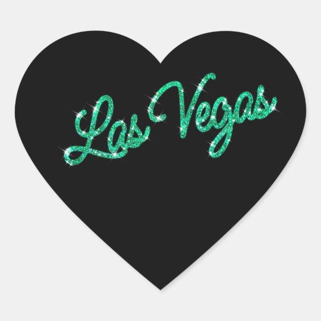 Emerald Las Vegas Glitzern Sticker (Vorderseite)