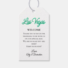 Emerald Las Vegas Glitzern Wedding Willkommen Geschenkanhänger