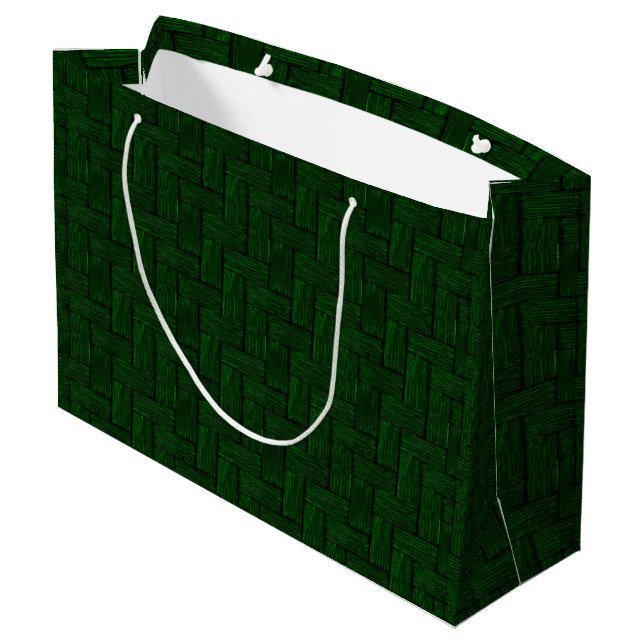 Emerald Lincoln Logs Geschenktasche Große Geschenktüte (Rückseite Schrägansicht)